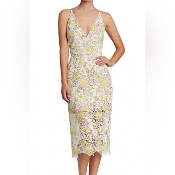 Nordstrom Dess the Population Dresses & Skirts - Dress the Population - Aurora Dress - White/Yellow